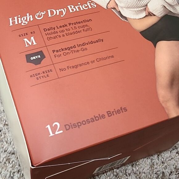 NWT Hazel High & Dry Incontinence Briefs Size Medium 12 Black underwear panties - Picture 5 of 6